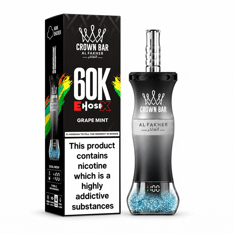 Al Fakher Crown Bar E-Hose X 60K Grape Mint